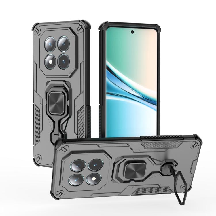 

For Redmi Note 15 5G / 4G Global 164mm Metal Kickstand TPU Hybrid PC Phone Case(Black)