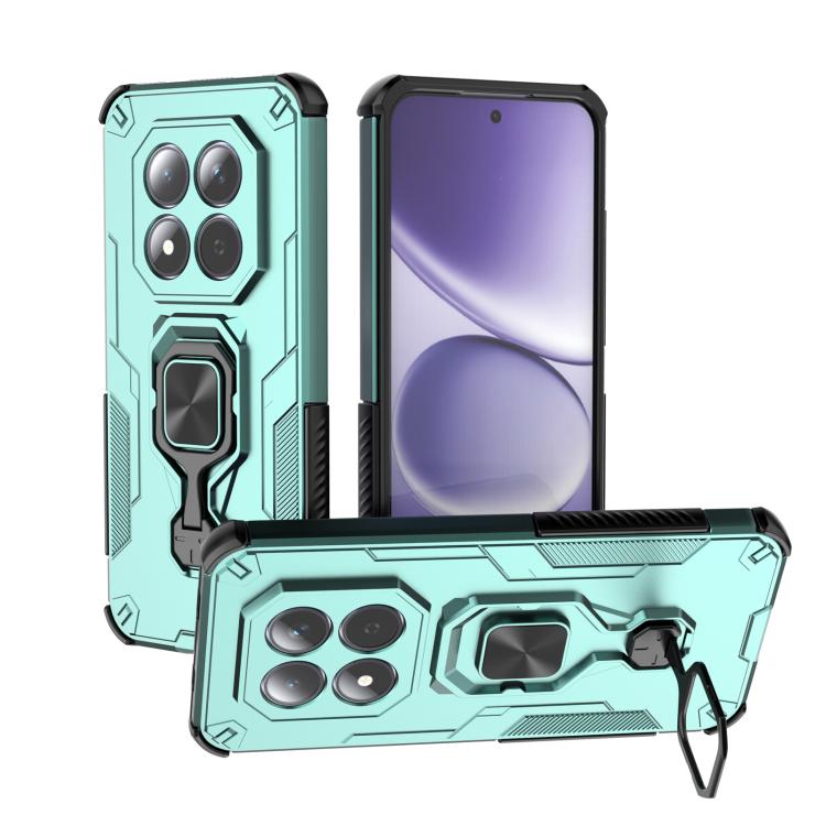 

For Redmi Note 15 Pro 5G Global 163.6mm Metal Kickstand TPU Hybrid PC Phone Case(Green)