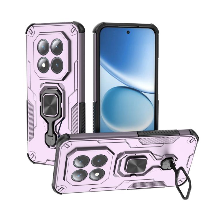 

For Redmi Note 15 Pro+ 5G 163.3mm Metal Kickstand TPU Hybrid PC Phone Case(Purple)