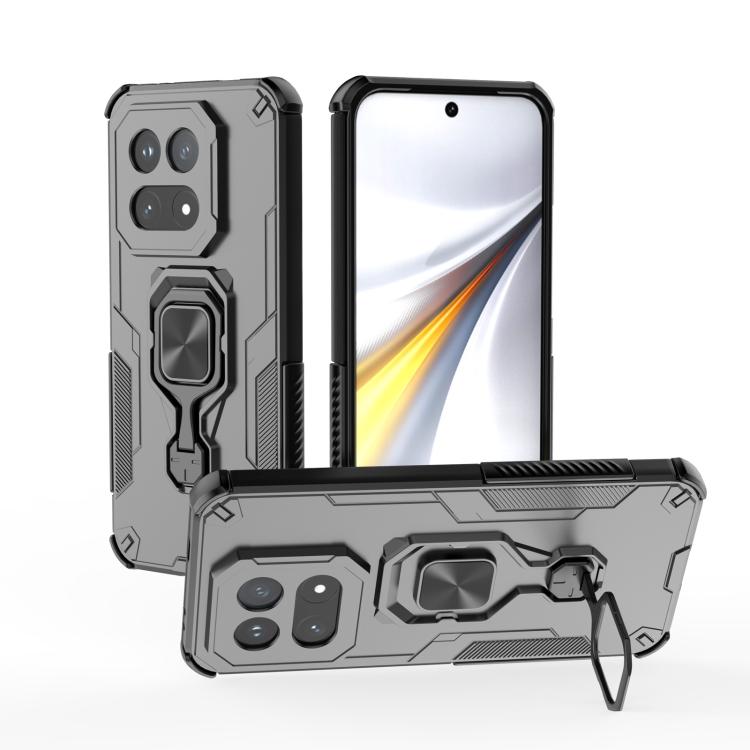 

For vivo iQOO 15 Metal Kickstand TPU Hybrid PC Phone Case(Black)