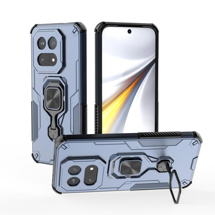 For vivo iQOO 15 Metal Kickstand TPU Hybrid PC Phone Case(Blue)
