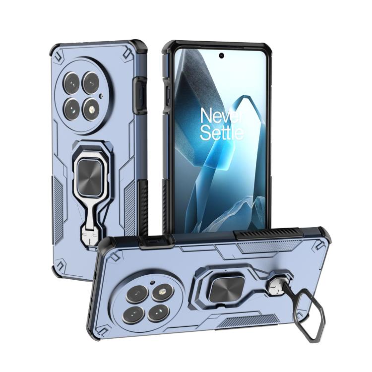 

For OnePlus 13 Metal Kickstand TPU Hybrid PC Phone Case(Blue)