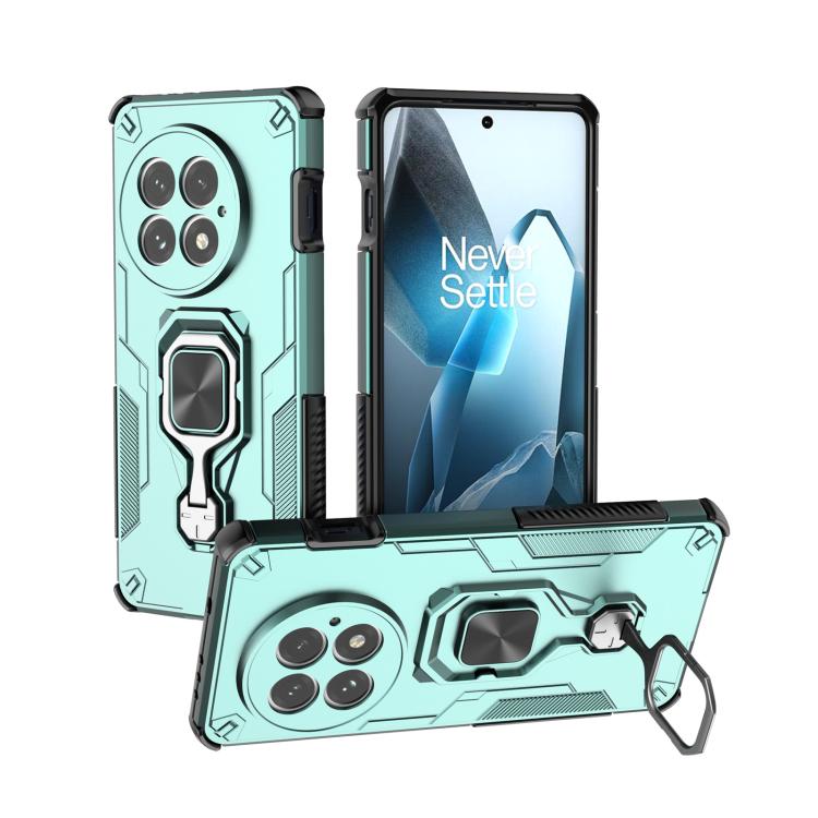

For OnePlus 13 Metal Kickstand TPU Hybrid PC Phone Case(Green)