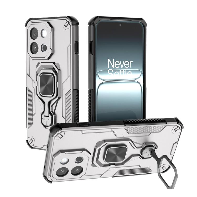 

For OnePlus 13T Metal Kickstand TPU Hybrid PC Phone Case(Grey)