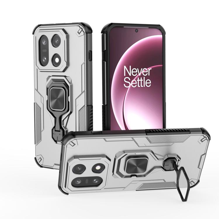 

For OnePlus 15 Metal Kickstand TPU Hybrid PC Phone Case(Grey)
