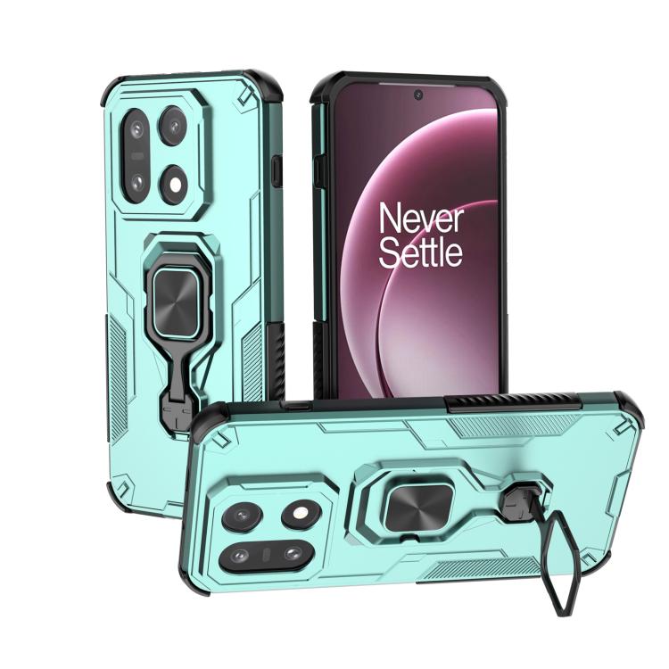 

For OnePlus 15 Metal Kickstand TPU Hybrid PC Phone Case(Green)