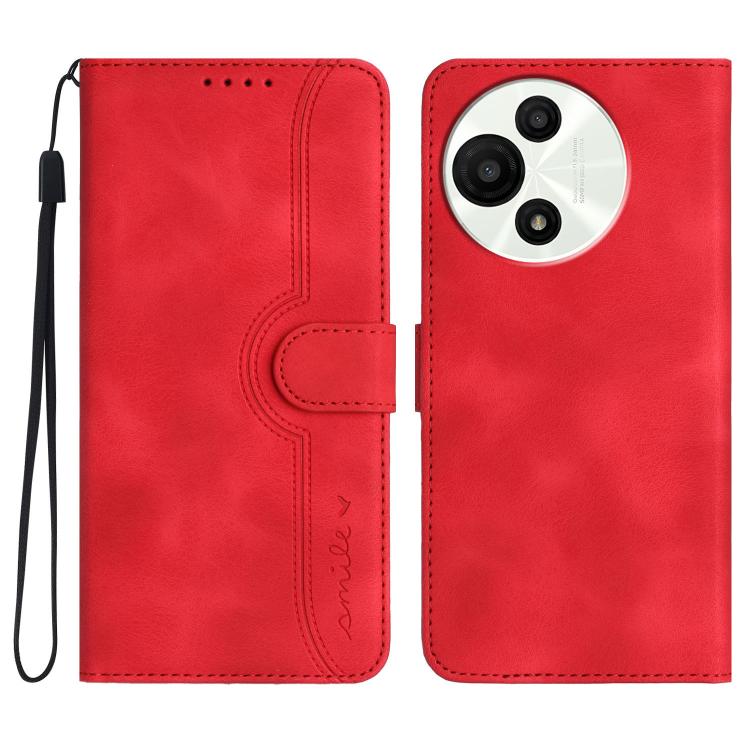 

For TCL 60 SE NxtPaper 5G Heart Pattern Skin Feel Leather Phone Case(Red)