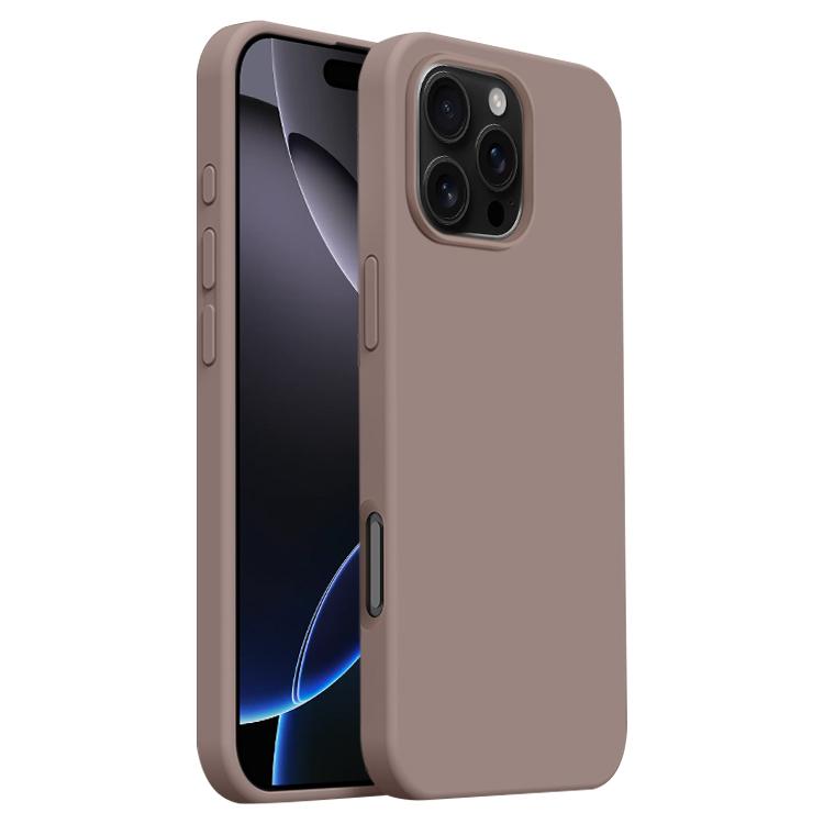 

For iPhone 16 Pro Burom Cloud Sensing Ultra-thin Liquid Silicone Full Coverage Phone Case(Qiaoli Brown)