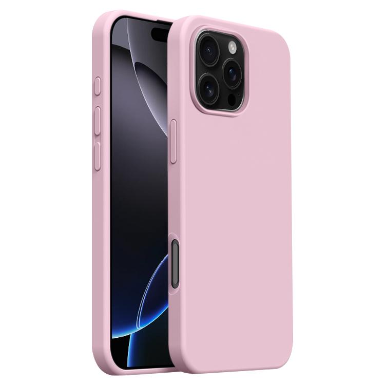 

For iPhone 16 Pro Burom Cloud Sensing Ultra-thin Liquid Silicone Full Coverage Phone Case(Cherry Blossom)