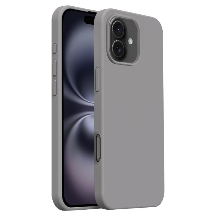 

For iPhone 16 Plus Burom Cloud Sensing Ultra-thin Liquid Silicone Full Coverage Phone Case(Fifty Shades of Grey)