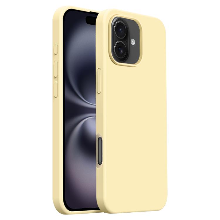 

For iPhone 16 Plus Burom Cloud Sensing Ultra-thin Liquid Silicone Full Coverage Phone Case(Creamy)