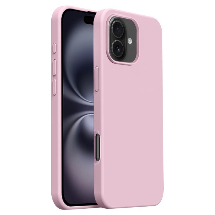 

For iPhone 16 Burom Cloud Sensing Ultra-thin Liquid Silicone Full Coverage Phone Case(Cherry Blossom)