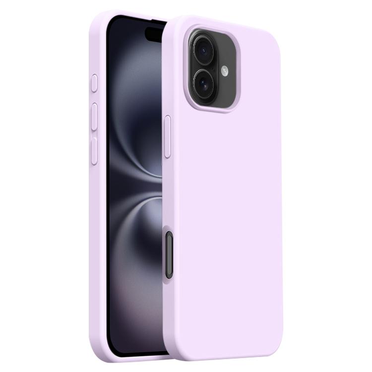 

For iPhone 16 Burom Cloud Sensing Ultra-thin Liquid Silicone Full Coverage Phone Case(Bean Purple)