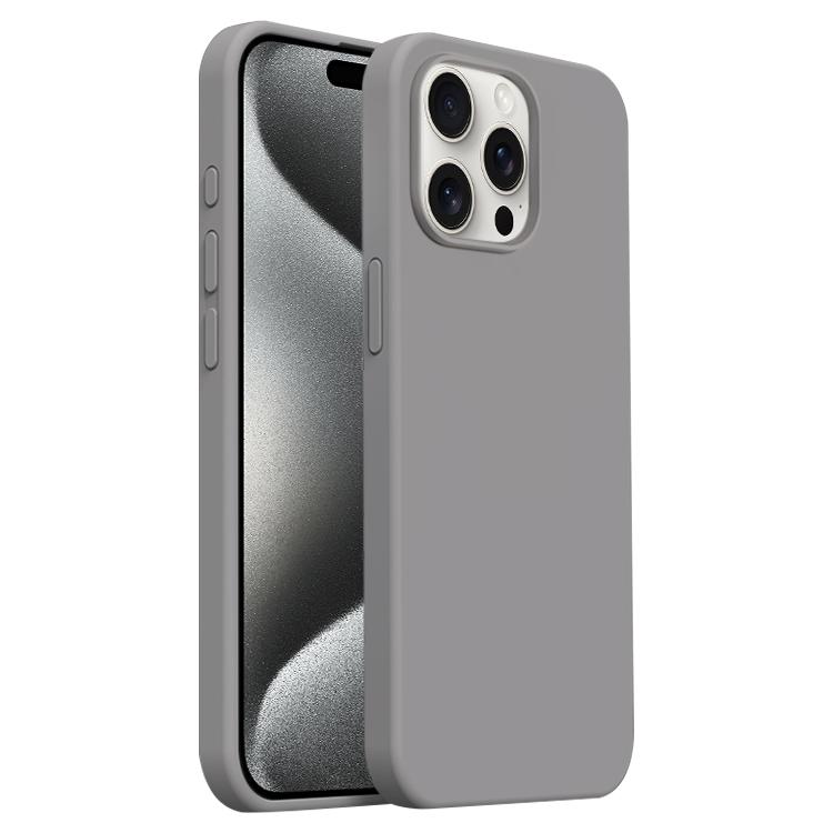 

For iPhone 15 Pro Max Burom Cloud Sensing Ultra-thin Liquid Silicone Full Coverage Phone Case(Fifty Shades of Grey)