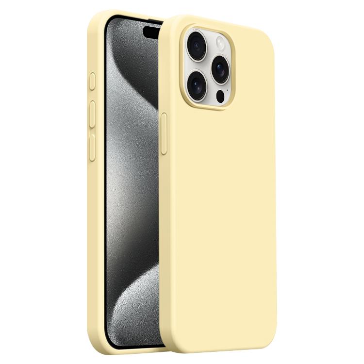 

For iPhone 15 Pro Max Burom Cloud Sensing Ultra-thin Liquid Silicone Full Coverage Phone Case(Creamy)