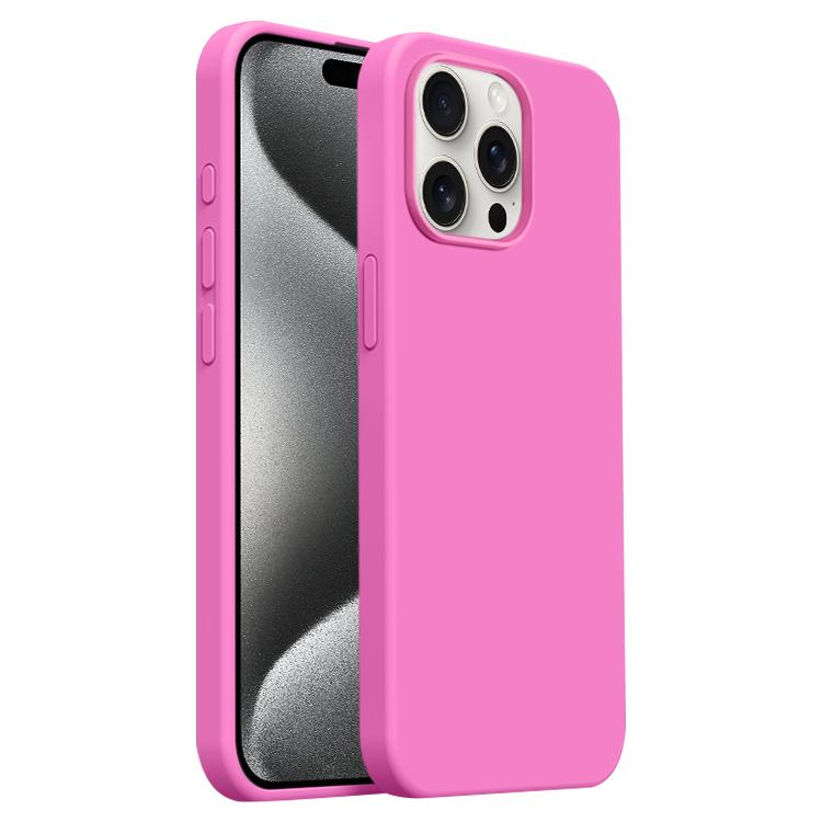 

For iPhone 15 Pro Burom Cloud Sensing Ultra-thin Liquid Silicone Full Coverage Phone Case(Rose Powder)
