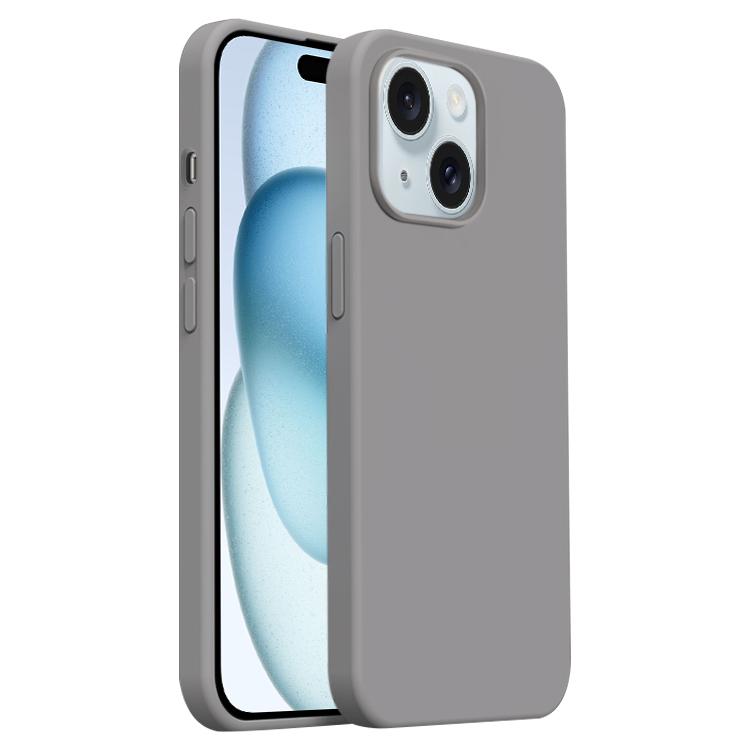 

For iPhone 15 Burom Cloud Sensing Ultra-thin Liquid Silicone Full Coverage Phone Case(Fifty Shades of Grey)