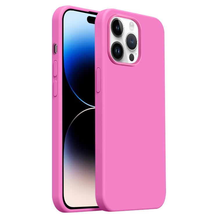 

For iPhone 14 Pro Burom Cloud Sensing Ultra-thin Liquid Silicone Full Coverage Phone Case(Rose Powder)