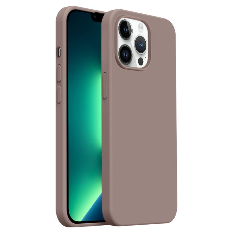 

For iPhone 13 Pro Max Burom Cloud Sensing Ultra-thin Liquid Silicone Full Coverage Phone Case(Qiaoli Brown)