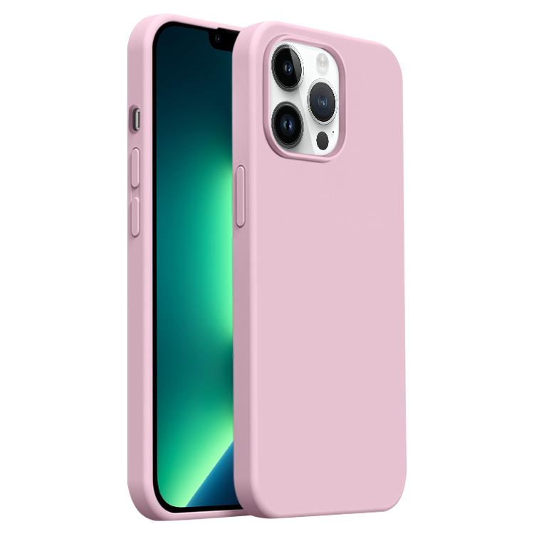 

For iPhone 13 Pro Max Burom Cloud Sensing Ultra-thin Liquid Silicone Full Coverage Phone Case(Cherry Blossom)
