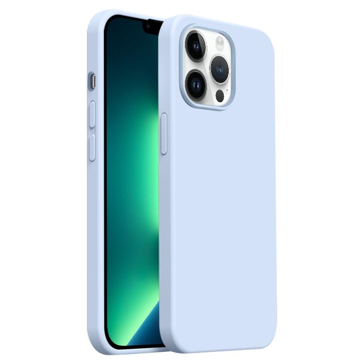 

For iPhone 13 Pro Burom Cloud Sensing Ultra-thin Liquid Silicone Full Coverage Phone Case(Cloud Blue)
