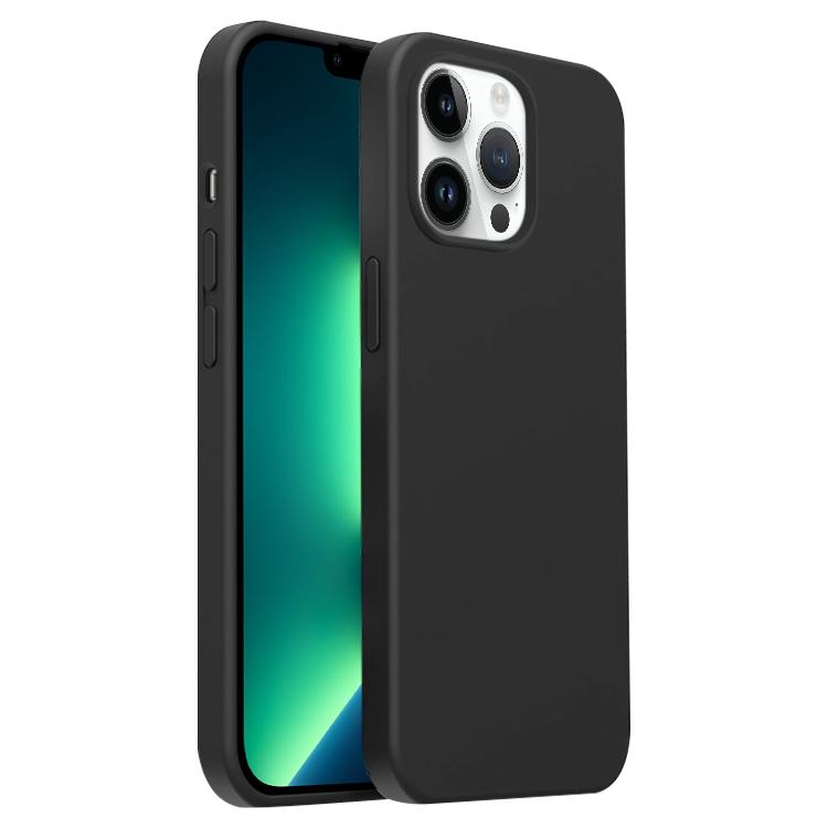 

For iPhone 13 Pro Burom Cloud Sensing Ultra-thin Liquid Silicone Full Coverage Phone Case(Jazz Black)