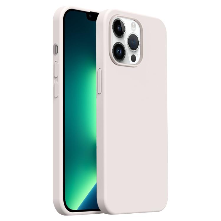 

For iPhone 13 Pro Burom Cloud Sensing Ultra-thin Liquid Silicone Full Coverage Phone Case(Antique White)