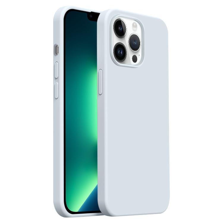 

For iPhone 13 Pro Burom Cloud Sensing Ultra-thin Liquid Silicone Full Coverage Phone Case(Glacier Blue)