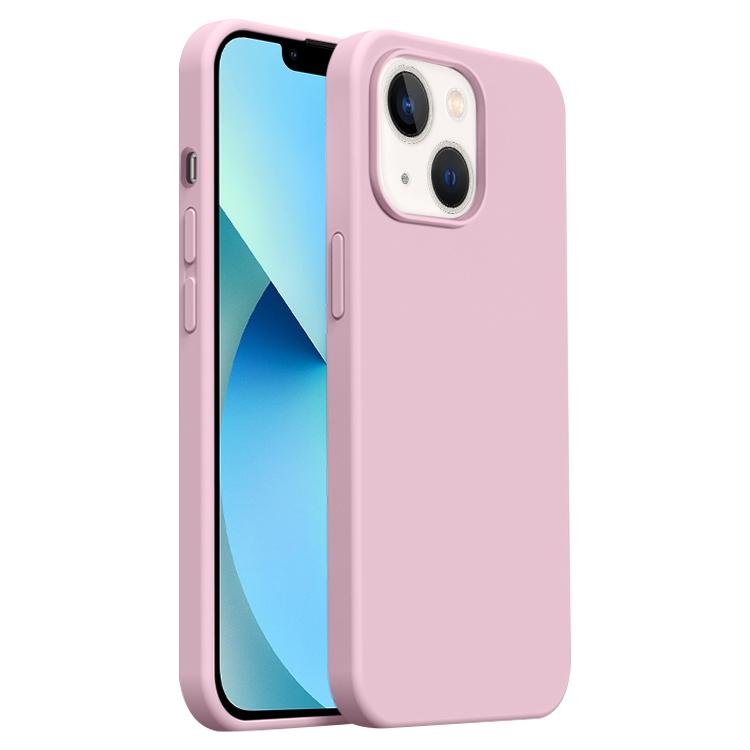 

For iPhone 13 Burom Cloud Sensing Ultra-thin Liquid Silicone Full Coverage Phone Case(Cherry Blossom)