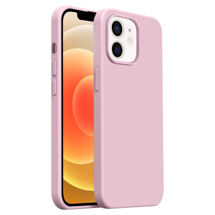 

For iPhone 12 Burom Cloud Sensing Ultra-thin Liquid Silicone Full Coverage Phone Case(Cherry Blossom)