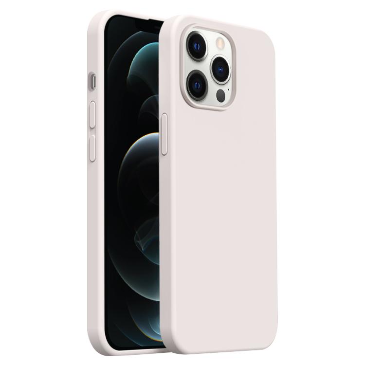 

For iPhone 12 Pro Max Burom Cloud Sensing Ultra-thin Liquid Silicone Full Coverage Phone Case(Antique White)