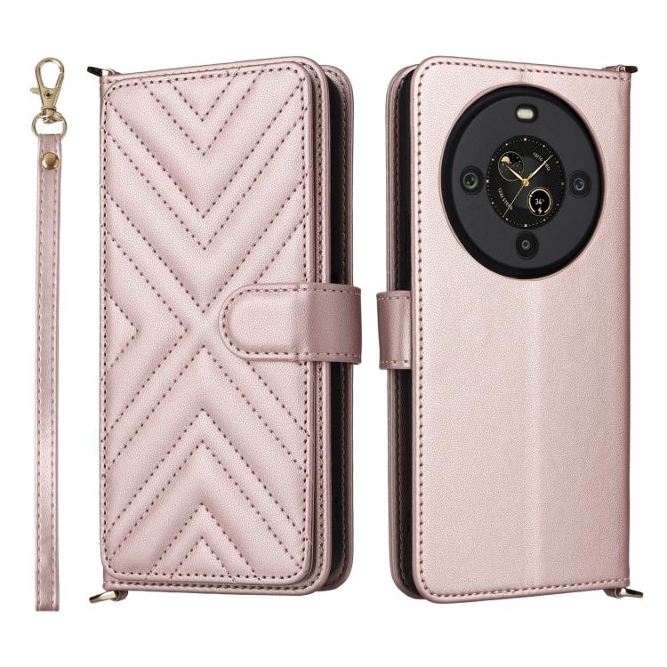 

For Fossibot S3 Pro Multifunctional 6-Card Slots Leather Phone Case with Wrist Strap(Pink)
