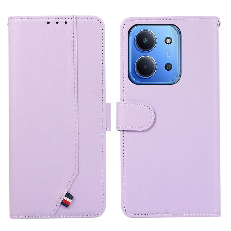 

For Redmi 15C 5G / 4G Global 171mm ABEEL Delicate Texture Splicing RFID Leather Phone Case(Purple)