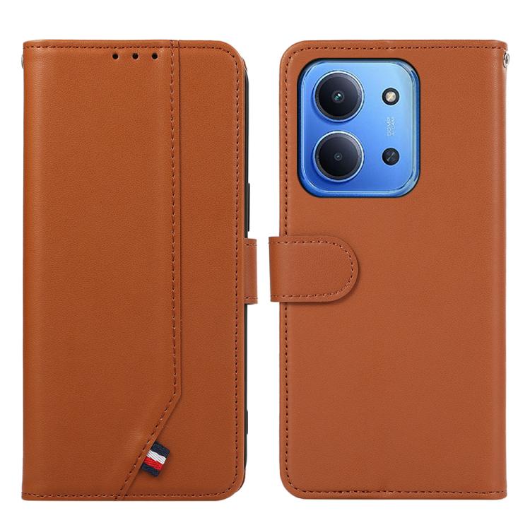 

For Redmi 15C 5G / 4G Global 171mm ABEEL Delicate Texture Splicing RFID Leather Phone Case(Brown)