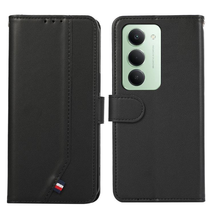 

For Redmi 15 5G Global / 15 4G SEA ABEEL Delicate Texture Splicing RFID Leather Phone Case(Black)