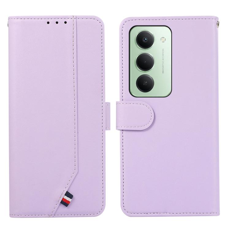 

For Redmi 15 5G Global / 15 4G SEA ABEEL Delicate Texture Splicing RFID Leather Phone Case(Purple)