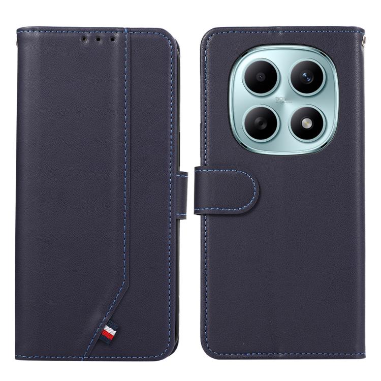

For Redmi Note 15 5G Global 164mm ABEEL Delicate Texture Splicing RFID Leather Phone Case(Blue)