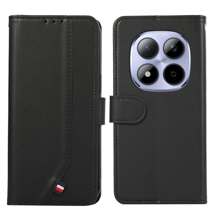 

For Redmi Note 15 Pro 5G Global 163.6mm ABEEL Delicate Texture Splicing RFID Leather Phone Case(Black)