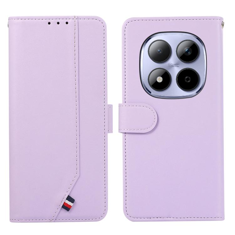 

For Redmi Note 15 Pro 5G Global 163.6mm ABEEL Delicate Texture Splicing RFID Leather Phone Case(Purple)