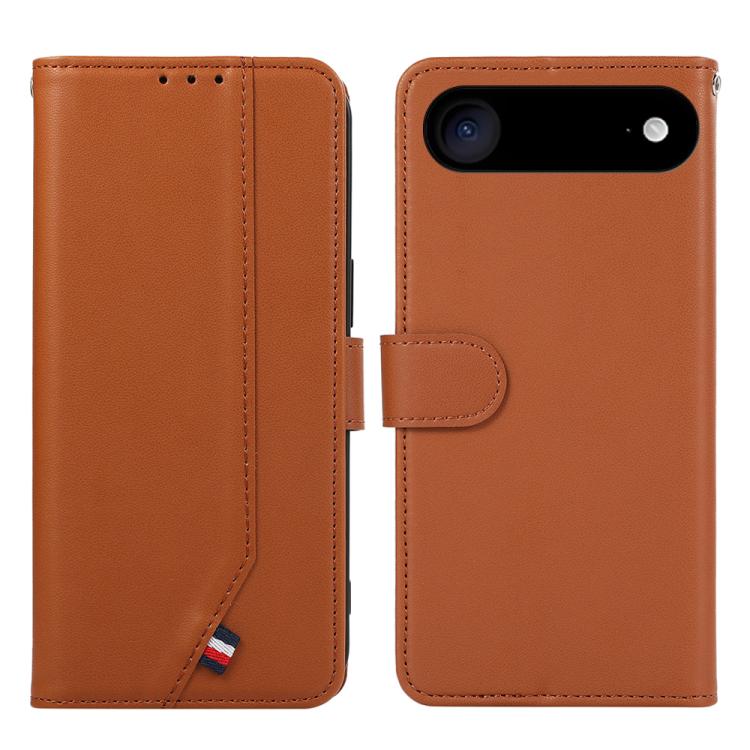 

For iPhone Air ABEEL Delicate Texture Splicing RFID Leather Phone Case(Brown)