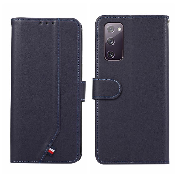 

For Samsung Galaxy S20 FE ABEEL Delicate Texture Splicing RFID Leather Phone Case(Blue)