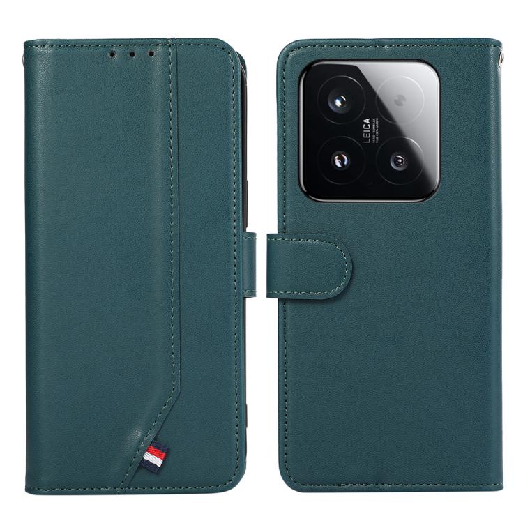 

For Xiaomi 15T 5G ABEEL Delicate Texture Splicing RFID Leather Phone Case(Green)