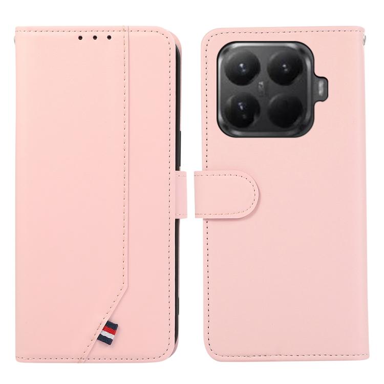 

For Xiaomi 15T Pro 5G ABEEL Delicate Texture Splicing RFID Leather Phone Case(Pink)