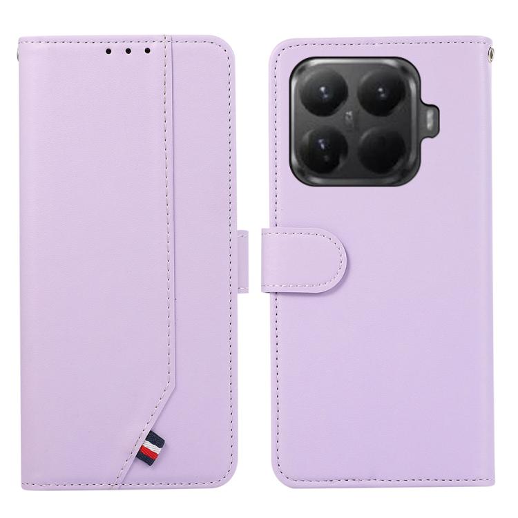 

For Xiaomi 15T Pro 5G ABEEL Delicate Texture Splicing RFID Leather Phone Case(Purple)
