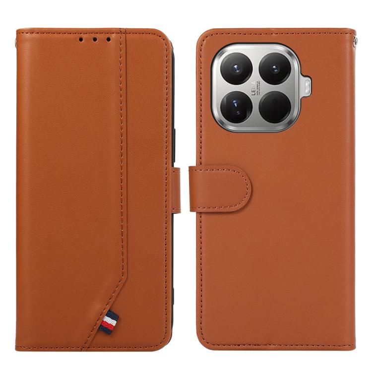 For Xiaomi 17T 5G ABEEL Delicate Texture Splicing RFID Leather Phone Case(Brown)
