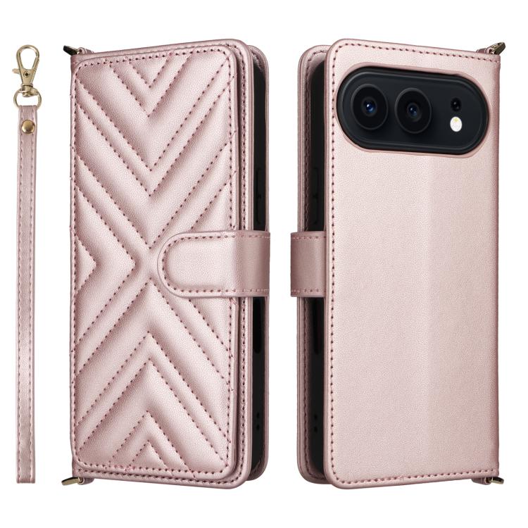 

For Honor 500 / 500 Pro Global 155.8mm Multifunctional 6-Card Slots Leather Phone Case with Wrist Strap(Pink)