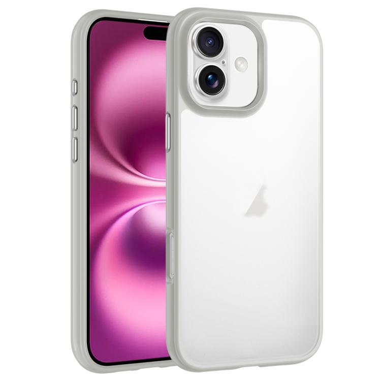 

For iPhone 16 Plus Phantom Frosted Airbag Shockproof Transparent Phone Case(Grey)