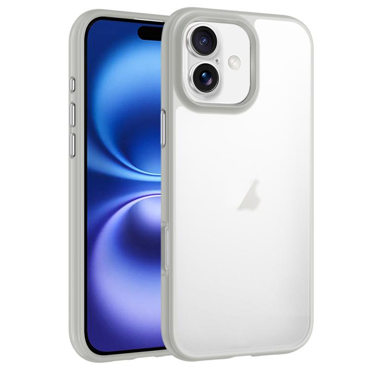 

For iPhone 16 Phantom Frosted Airbag Shockproof Transparent Phone Case(Grey)