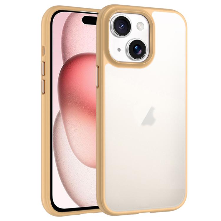 

For iPhone 15 Phantom Frosted Airbag Shockproof Transparent Phone Case(Yellow)