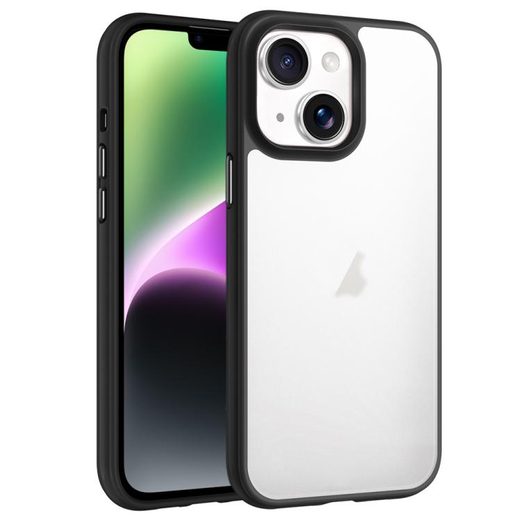 

For iPhone 14 Phantom Frosted Airbag Shockproof Transparent Phone Case(Black)